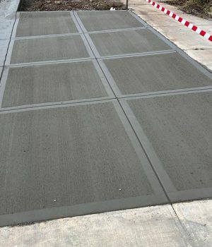 New council concrete crossover in Melbourne