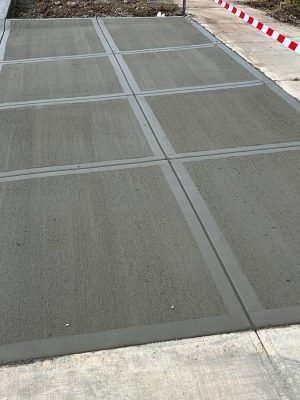 New council concrete crossover in Melbourne