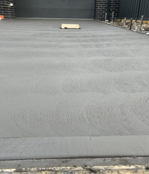 Smooth finished concrete driveway